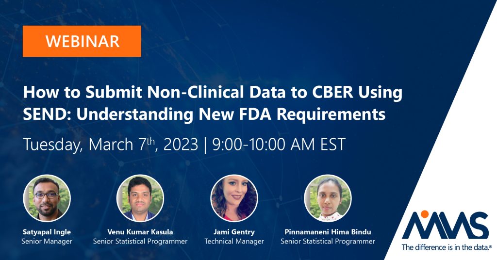  How to Submit Non-Clinical Data to CBER Using SEND